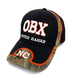 OBX Outer Banks NC Baseball Hat Dad Cap Souvenir North Carolina Travel Camo OS